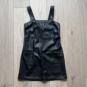 Abercrombie & Fitch Vegan Leather Shift Mini Dress